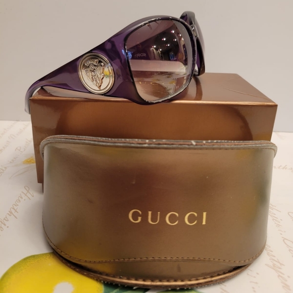 AUTHENTIC Gucci purple oversized sunglasses - Picture 2 of 4
